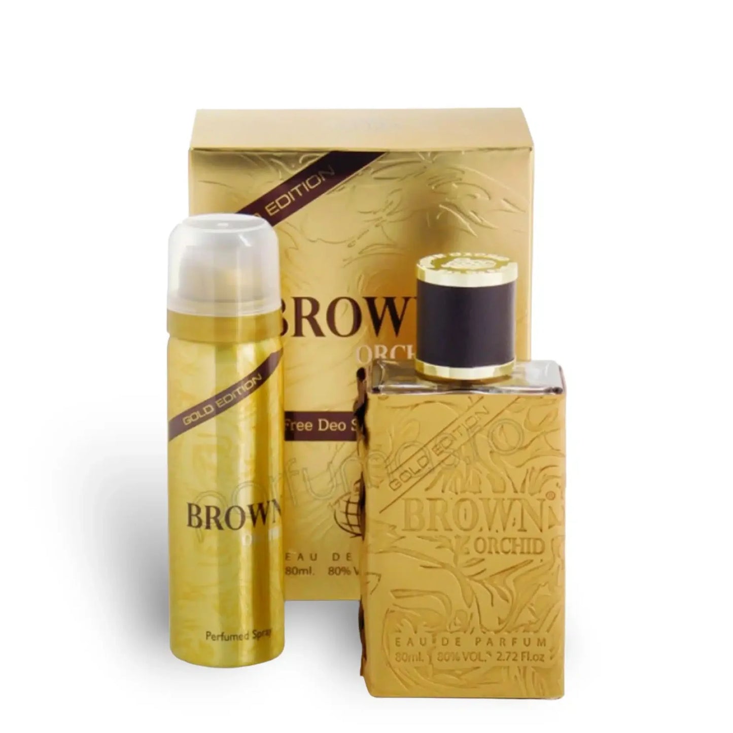 Brown Orchid Gold Edition Eau de Parfum by Fragrance World – 80ml EDP