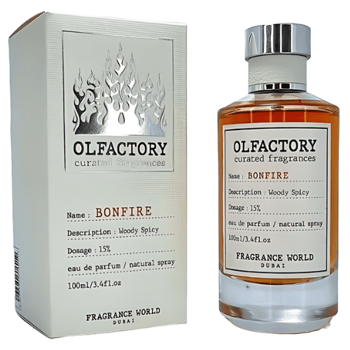 Olfactory Bonfire Eau de Parfum by Fragrance World – 100ml EDP