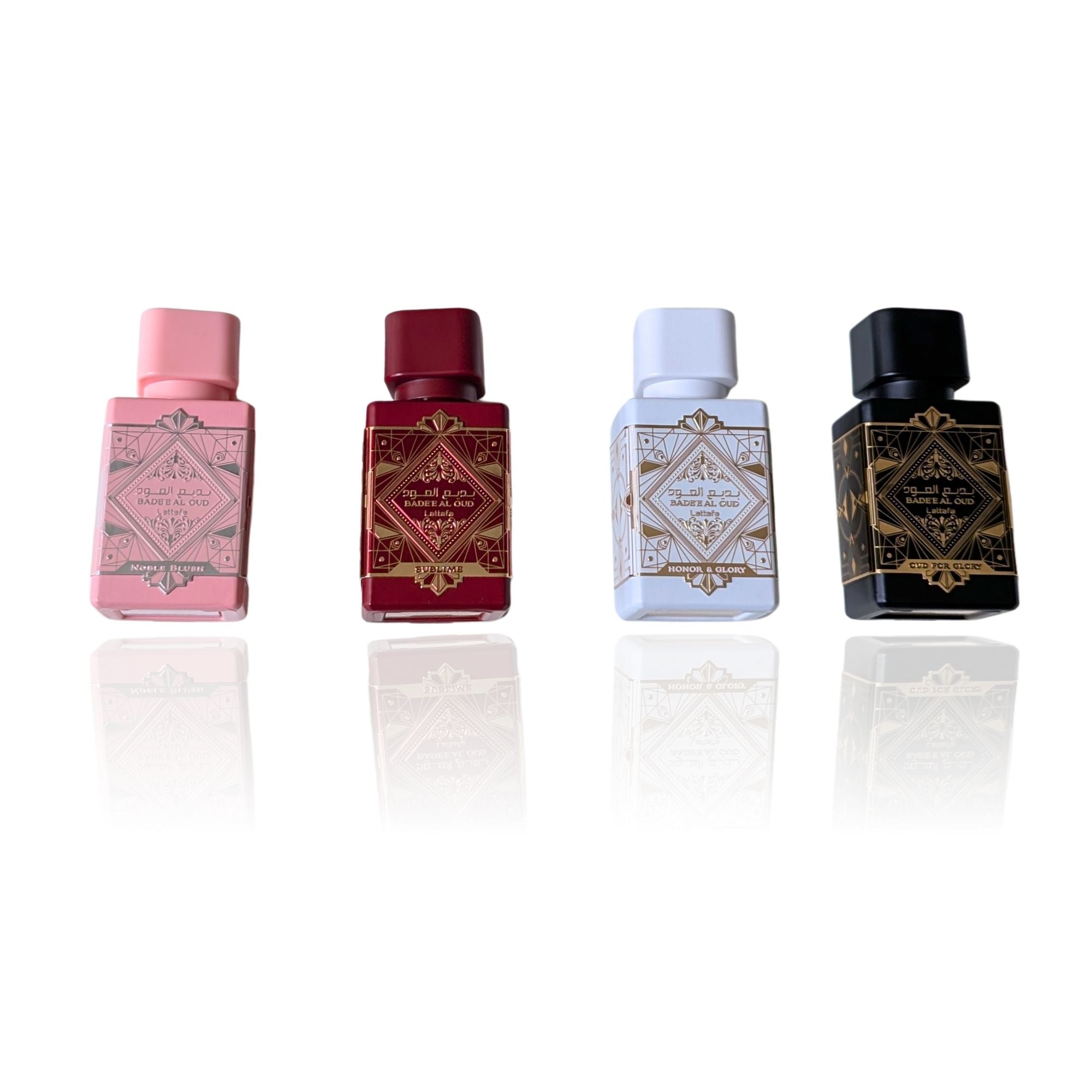 Badee Al Oud Eau de Parfum Gift Set by Lattafa – 25ml x 4