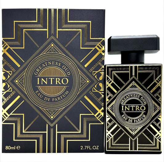 Intro Greatness Oud Eau de Parfum by Fragrance World – 80ml EDP