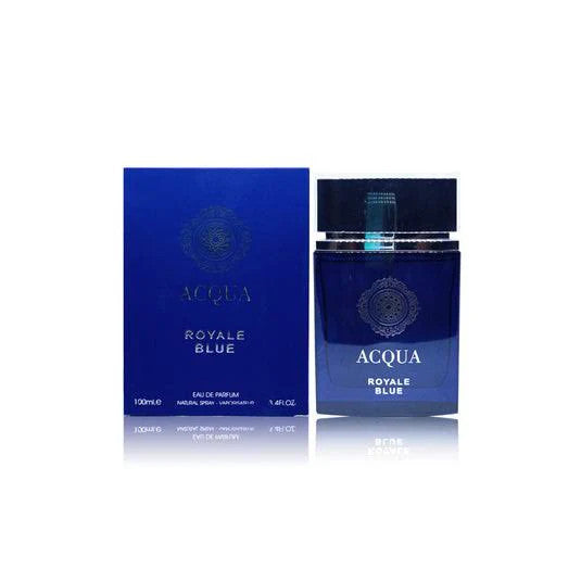 Acqua Royale Blue Eau de Parfum by Fragrance World – 100ml EDP