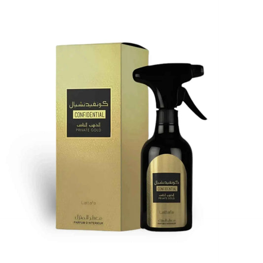 Confidential Private Gold Fabric Freshener by Lattafa – 450ml EDP