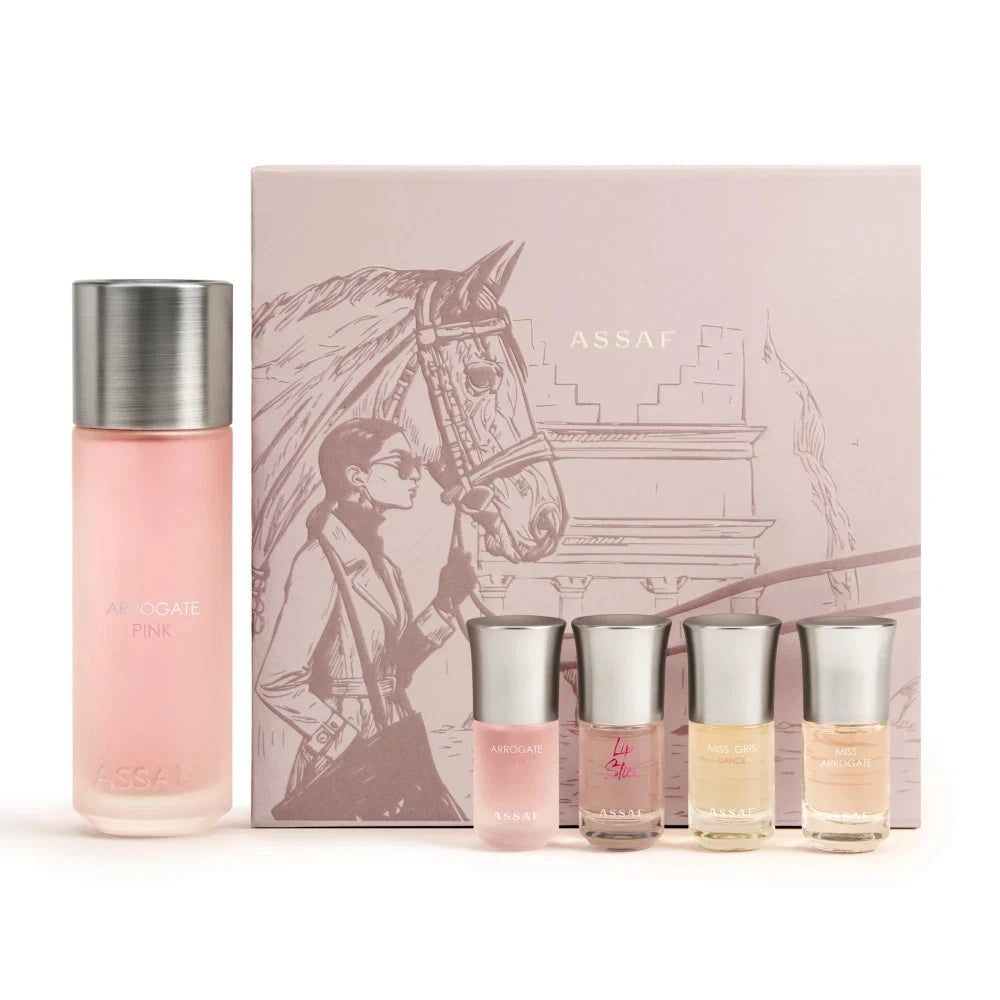 Arrogate Pink Collection Gift Set by Assaf – 200ml + 10ml x 4 240ml