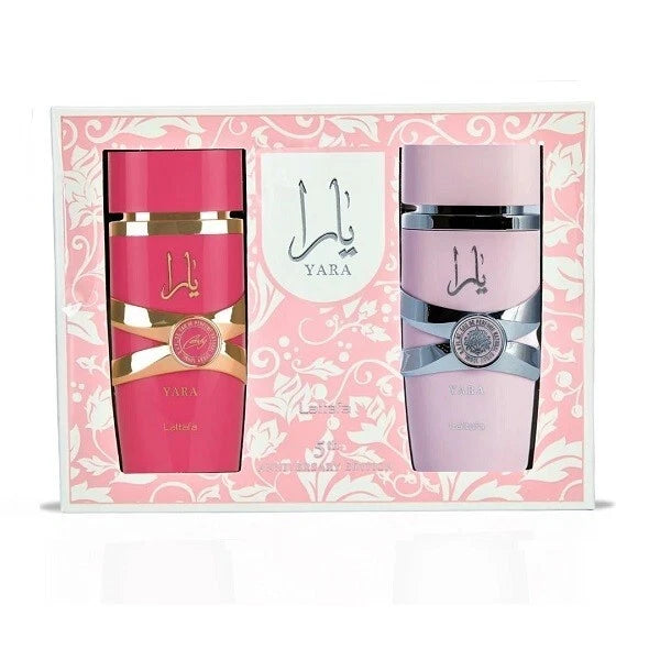 Yara Set Yara + Yara Candy 2 Piece Eau de Parfum by Lattafa – 100ml x 2 Gift Set