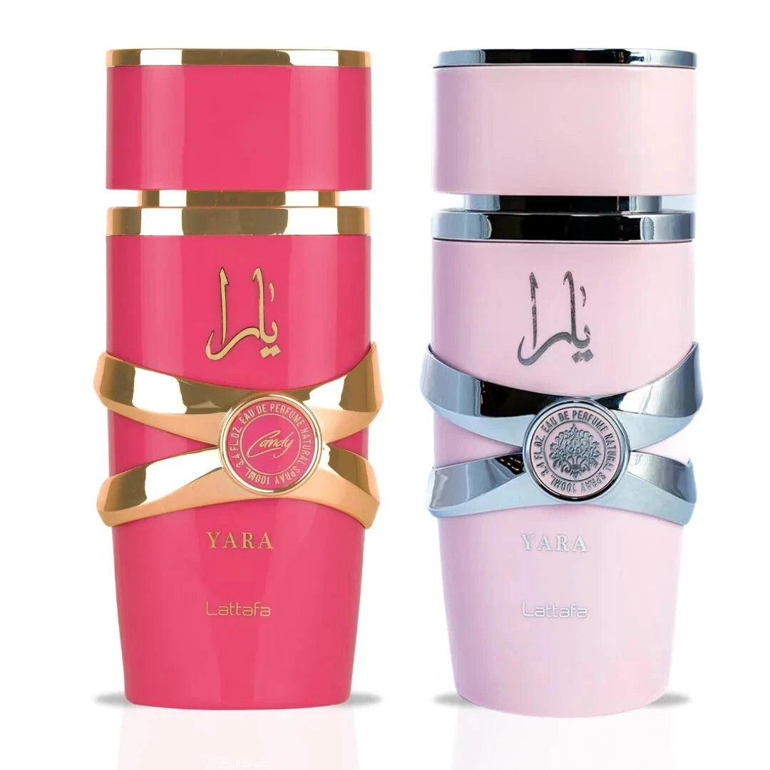 Yara Set Yara + Yara Candy 2 Piece Eau de Parfum by Lattafa – 100ml x 2 Gift Set