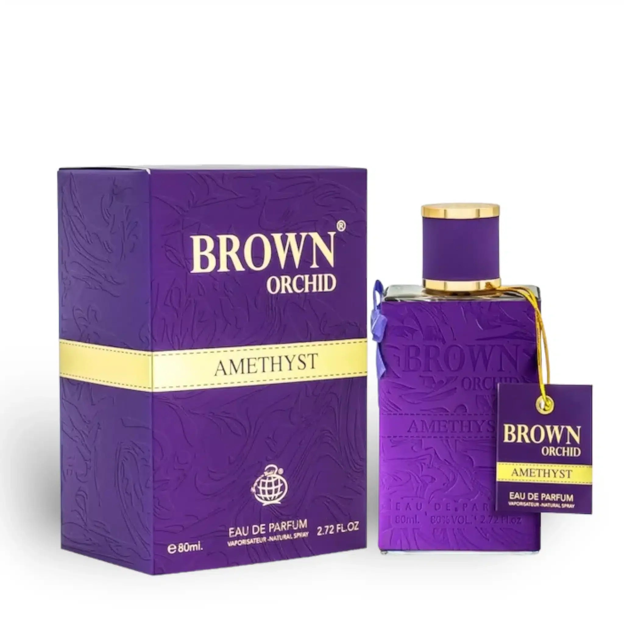 Brown Orchid Amethyst Eau de Parfum by Fragrance World – 80ml EDP