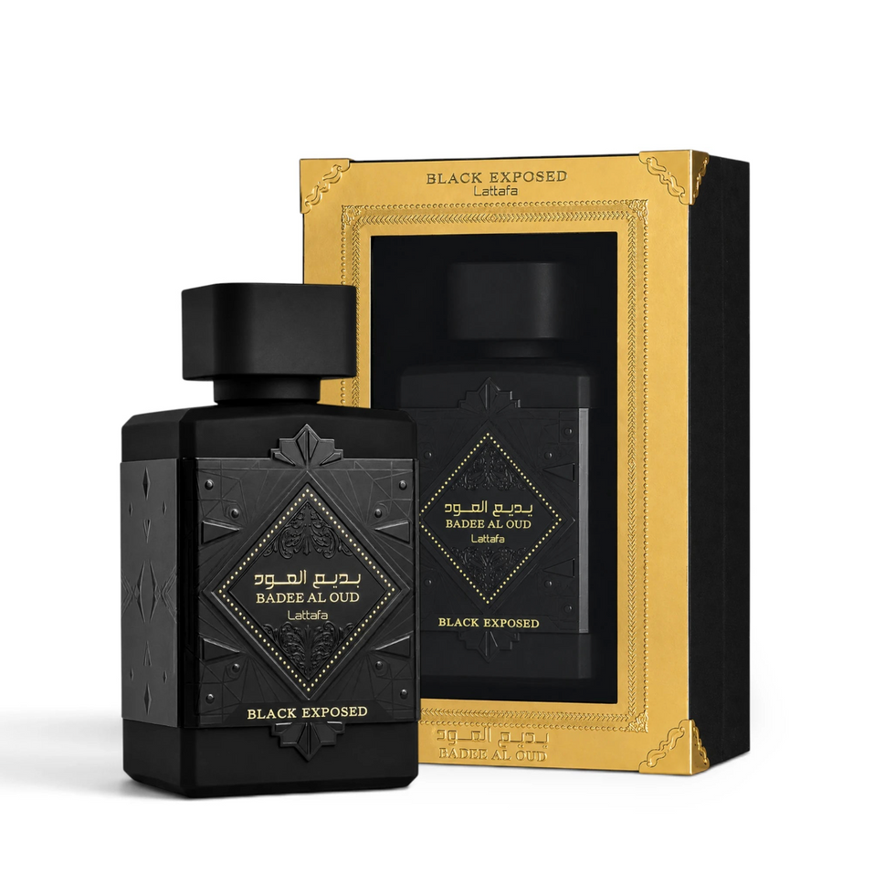 Badee Al Oud Black Exposed Eau de Parfum by Lattafa – 100ml EDP